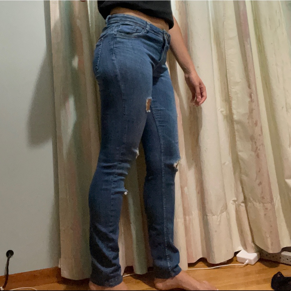 Zara Trafaluc ripped jegging denim jeans ~ Size 6
